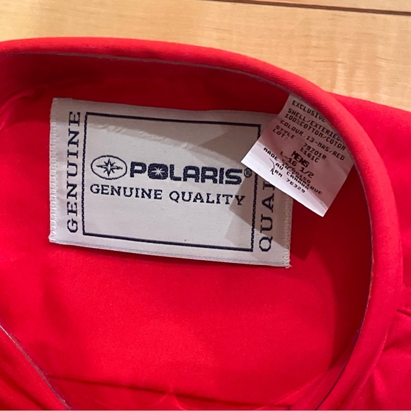 Polaris Red Button Up Shortsleeve Dress Shirt - Picture 3 of 4